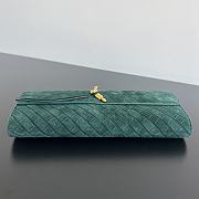 Kitlife Bottega Veneta Andiamo Clutch Green Suede 741511 31x13x3cm - 6