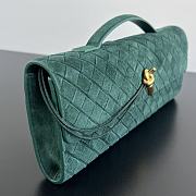 Kitlife Bottega Veneta Andiamo Clutch Green Suede 741511 31x13x3cm - 2