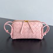 Kitlife Bottega Veneta Concert Pouch Pink 794258 18.5x11.5x8.5cm - 1