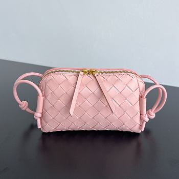 Kitlife Bottega Veneta Concert Pouch Pink 794258 18.5x11.5x8.5cm