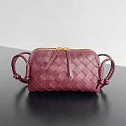Kitlife Bottega Veneta Concert Pouch Burgundy 794258 18.5x11.5x8.5cm - 1