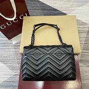 Kitlife Gucci GG Marmont Medium Shoulder Bag Black 850676 31x17x8cm - 6