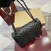 Kitlife Gucci GG Marmont Medium Shoulder Bag Black 850676 31x17x8cm - 4
