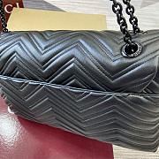 Kitlife Gucci GG Marmont Large Shoulder Bag Black 850659 37.5x21x9cm - 2