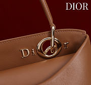 Kitlife Dior Bow Bag Brown Leather 28x10x22cm - 6