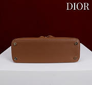 Kitlife Dior Bow Bag Brown Leather 28x10x22cm - 5