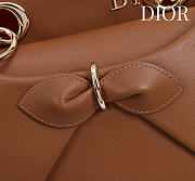 Kitlife Dior Bow Bag Brown Leather 28x10x22cm - 2