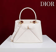 Kitlife Dior Bow Bag White Leather 28x10x22cm - 1