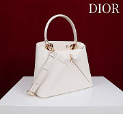 Kitlife Dior Bow Bag White Leather 28x10x22cm - 6