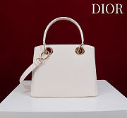 Kitlife Dior Bow Bag White Leather 28x10x22cm - 5
