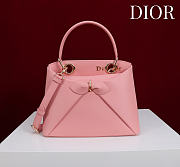 Kitlife Dior Bow Bag Pink Leather 28x10x22cm - 1