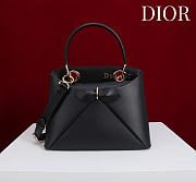 Kitlife Dior Bow Bag Black Leather 28x10x22cm - 1