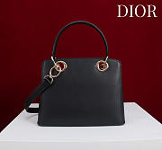 Kitlife Dior Bow Bag Black Leather 28x10x22cm - 6