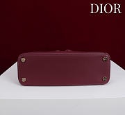 Kitlife Dior Bow Bag Burgundy Leather 28x10x22cm  - 5