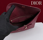 Kitlife Dior Bow Bag Burgundy Leather 28x10x22cm  - 3