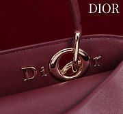 Kitlife Dior Bow Bag Burgundy Leather 28x10x22cm  - 2