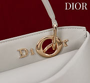Kitlife Dior Bow Bag Off-white Leather 28x10x22cm  - 5