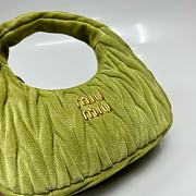 Kitlife Miu Miu Ivy Green Wander Matelassé Suede Bag 20x17x6cm - 2