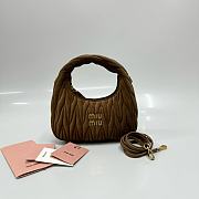 Kitlife Miu Miu Brown Wander Matelassé Suede Bag 20x17x6cm  - 1
