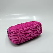 Kitlife Miu Miu Dark Pink Pink Wander Matelassé Suede Bag 20x17x6cm - 6