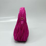 Kitlife Miu Miu Dark Pink Pink Wander Matelassé Suede Bag 20x17x6cm - 5