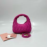 Kitlife Miu Miu Dark Pink Pink Wander Matelassé Suede Bag 20x17x6cm - 4