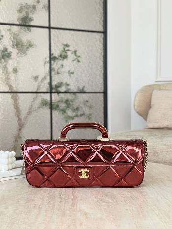 Kitlife Chanel Large Flap Bag With Handle Red AS5807 12.5x30x5cm