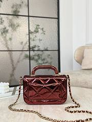 Kitlife Chanel Flap Bag With Handle Red AS4892 18.5x13x4.5cm - 3