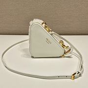 Kitlife Prada Twin Triangle Bag White Fur Leather 1NR015 15x10x5cm - 6