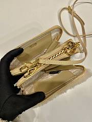 Kitlife Prada Twin Triangle Bag Beige Fur Leather 1NR015 15x10x5cm - 2