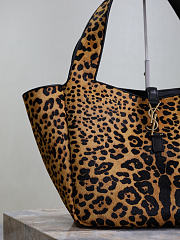 Kitlife Saint Laurent LE 5 À 7 Bea Tote Bag In Leopard Print 763435 50x28x18cm  - 5