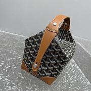 Kitlife Goyard Bowling Crossbody Bag Black & Brown 25x12x12cm - 4