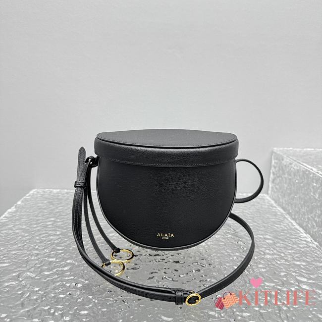 Kitlife Alaia 25SS Waist Bag Black Nubuck Calfskin Leather 20x11x17cm - 1