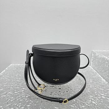 Kitlife Alaia 25SS Waist Bag Black Nubuck Calfskin Leather 20x11x17cm