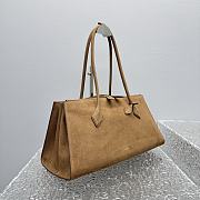 Kitlife Alaia Le Teckel Tote Bag in Brown Grained Leather 42x19x21cm  - 6