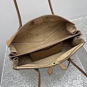 Kitlife Alaia Le Teckel Tote Bag in Brown Grained Leather 42x19x21cm  - 2