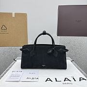 Kitlife Alaia Le Teckel Tote Bag in Black Grained Leather 30×10×26cm - 1