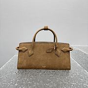 Kitlife Alaia Le Teckel Tote Bag in Brown Grained Leather 30×10×26cm  - 1