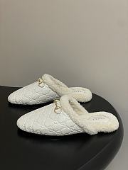 Kitlife Gucci Princetown Classic Wool Slippers White Leather  - 6