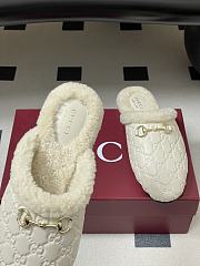 Kitlife Gucci Princetown Classic Wool Slippers White Leather  - 5