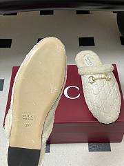 Kitlife Gucci Princetown Classic Wool Slippers White Leather  - 4
