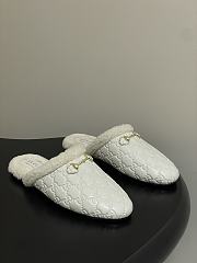Kitlife Gucci Princetown Classic Wool Slippers White Leather  - 3