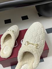 Kitlife Gucci Princetown Classic Wool Slippers White Leather  - 2