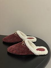 Kitlife Gucci Princetown Classic Wool Slippers Red Suede - 3