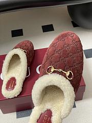 Kitlife Gucci Princetown Classic Wool Slippers Red Suede - 6