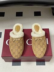 Kitlife Gucci Princetown Classic Wool Slippers Brown Suede - 1
