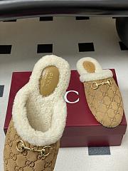 Kitlife Gucci Princetown Classic Wool Slippers Brown Suede - 6