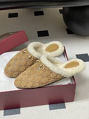 Kitlife Gucci Princetown Classic Wool Slippers Brown Suede - 4