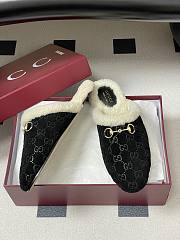Kitlife Gucci Princetown Classic Wool Slippers Black Suede - 5