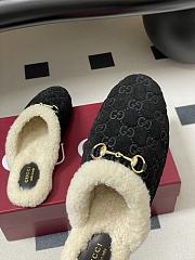 Kitlife Gucci Princetown Classic Wool Slippers Black Suede - 3